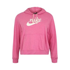 Nike Sportswear Mikina  s ružovými fľakmi / biela