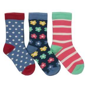 Kite Ponožky 'Three Pack'  modré / ružová / biela