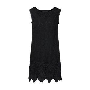 Mela London Kokteilové šaty 'SLEEVELESS LACE BORDER DRESS'  čierna