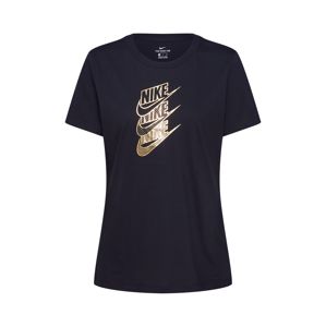 Nike Sportswear Tričko 'NSW Shine'  zlatá / čierna