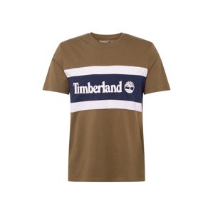 TIMBERLAND Tričko  hnedá / námornícka modrá / biela