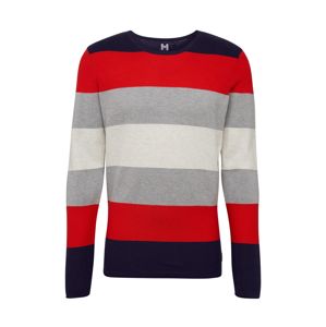 Hailys Men Sveter 'Sweater Finn'  námornícka modrá / červené