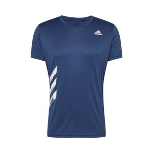 ADIDAS PERFORMANCE Funkčné tričko 'Run It 3-Stripes'  modrá