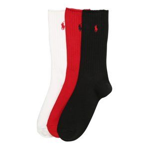 POLO RALPH LAUREN Ponožky  červené / čierna / biela
