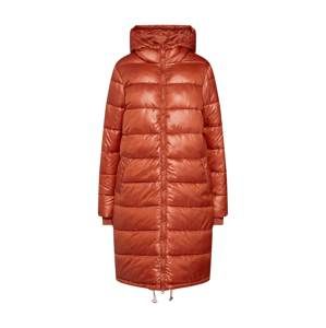 PIECES Zimný kabát  hrdzavo červená