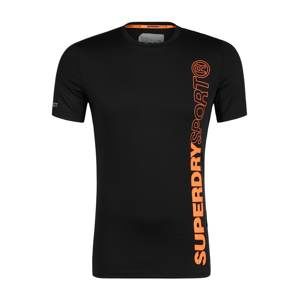 Superdry Funkčné tričko 'ACTIVE'  oranžová / čierna