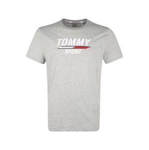 Tommy Sport Funkčné tričko  biela / svetlosivá