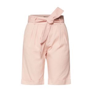 Missguided Plisované nohavice 'Belted Turn Up Co ord Short Pink'  ružová