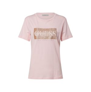 GUESS Shirt 'GLITTER'  ružová / zlatá