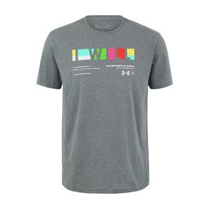 UNDER ARMOUR Funkčné tričko 'UA I WILL MULTI'  sivá / zmiešané farby