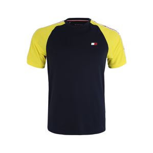 Tommy Sport Funkčné tričko  námornícka modrá / žlté / biela