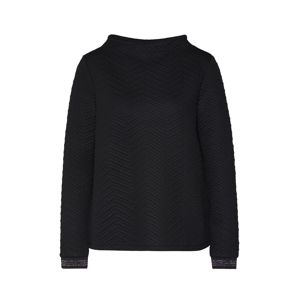 STREET ONE Pullover 'Krisi, Solid with Structure an'  čierna