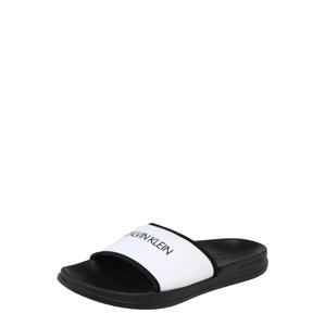 Calvin Klein Šľapky 'SLIDE'  čierna / biela