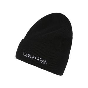 Calvin Klein Mütze 'BOILED WOOL'  čierna / biela