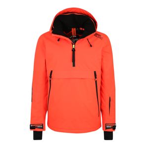 Superdry Snow Športová bunda 'MOUNTAIN OVERHEAD'  oranžová / čierna