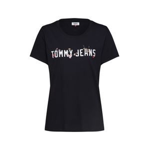Tommy Jeans Tričko 'FLORAL'  čierna