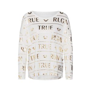 True Religion Tričko  zlatá / biela