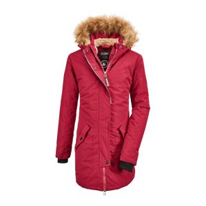 KILLTEC Outdoorová bunda 'Bantry'  pastelovo červená / svetlohnedá / čierna