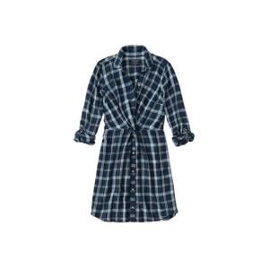 Abercrombie & Fitch Košeľové šaty 'KNOT FRONT SHIRTDRESS'  modré